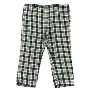 Eddie Bauer‎ Pajama Pants Mens 2XL Green Plaid Flannel Knit Sleepwear PJs Sleep